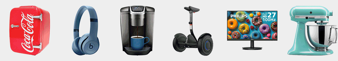 assorted prizes from the rewards program